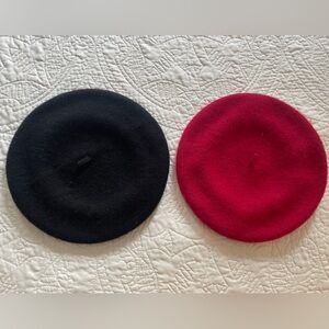 Nordstrom Halogen Wool Blend Beret Set of Two NWOT
